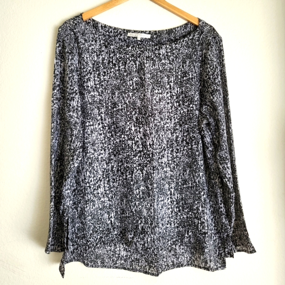 Black and white blouse